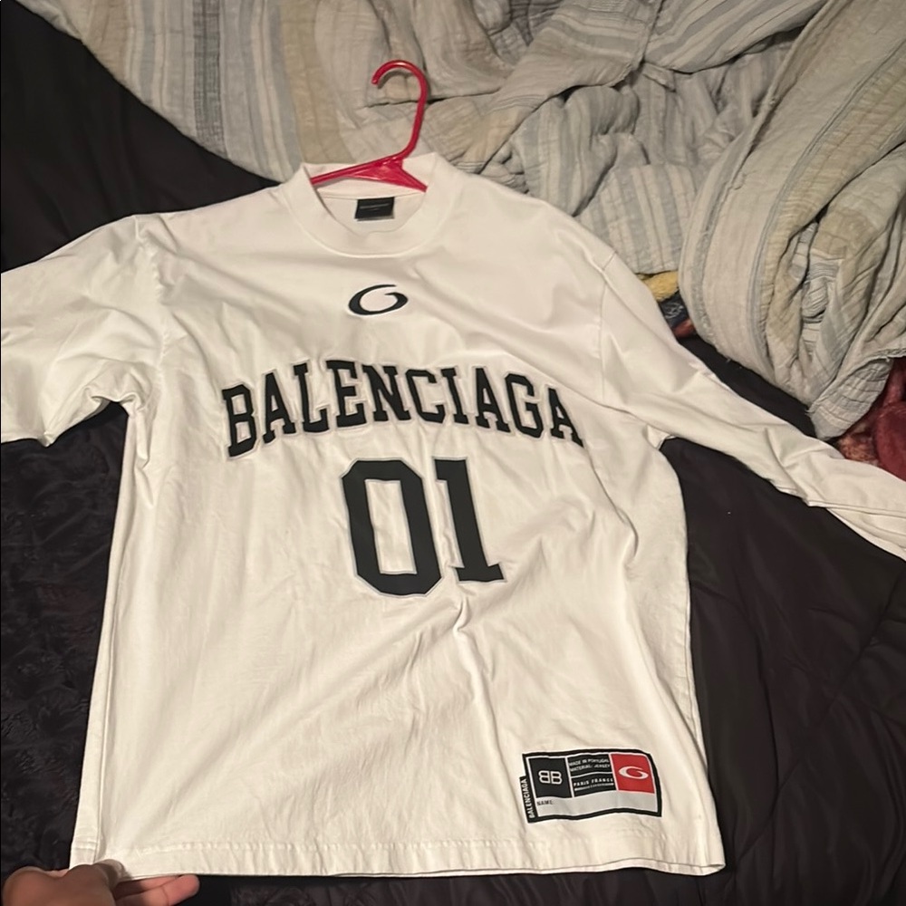 Balenciaga White Long Sleeve Shirt